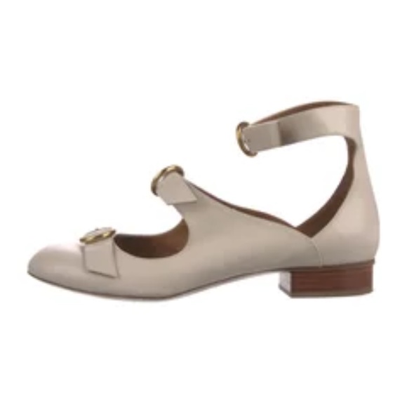 Chloe Leather Mary Jane tiered Flats - Picture 2 of 10